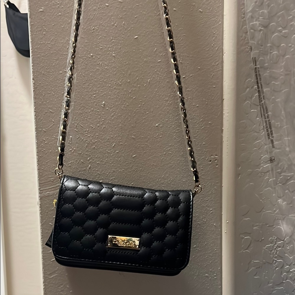 Black Quilted Chain Shoulder Bag
